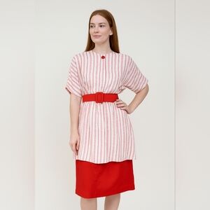 3/$20! Vintage 80's Pantel Striped Dress